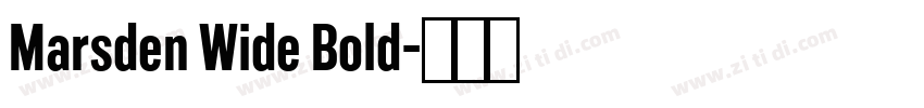 Marsden Wide Bold字体转换